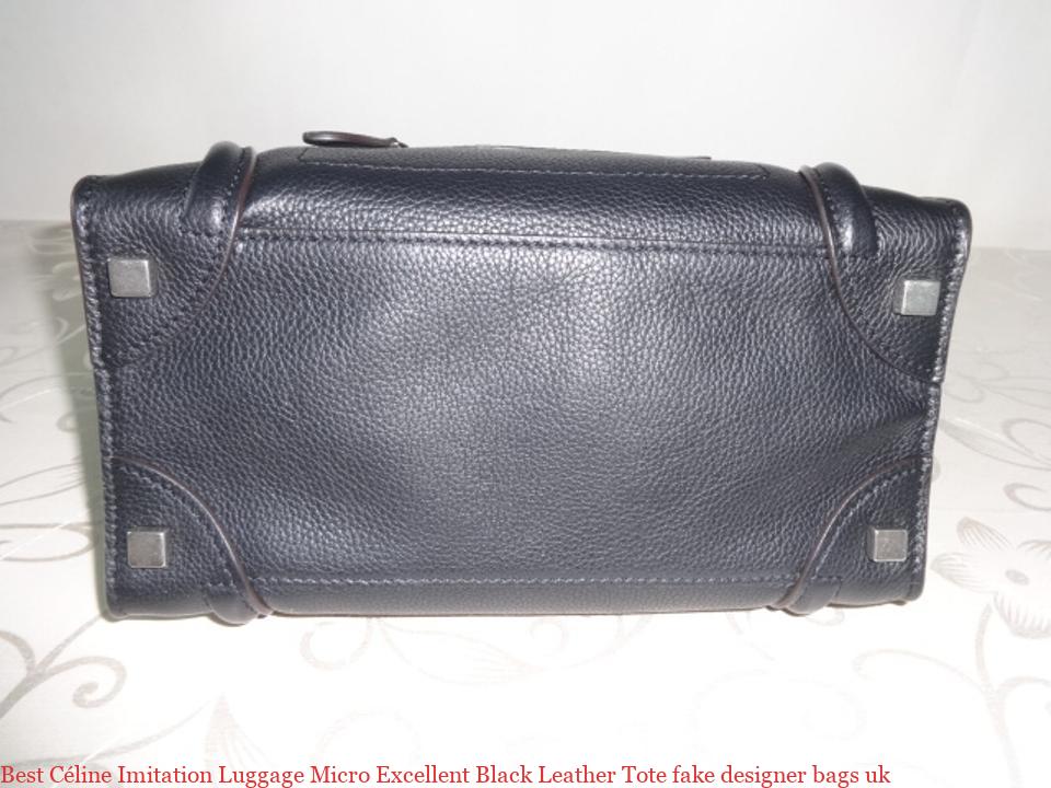 Best Céline Imitation Luggage Micro Excellent Black Leather Tote fake designer bags uk – 7 Star ...