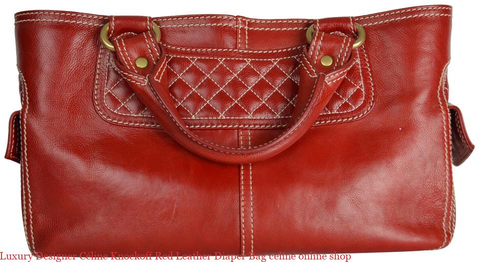 Luxury Designer Céline Knockoff Red Leather Diaper Bag celine online shop – 7 Star Replica ...